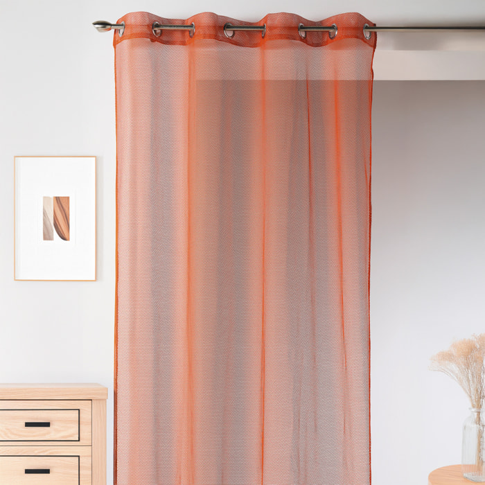Voilage uni en maille filet - Orange