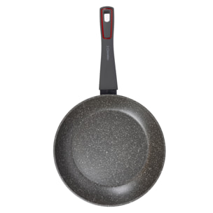 Set de 4 sartenes ø20ø24ø28ø30cm + asador ø28cm + wok ø28cm + parrilla de 35cm en aluminio forjado, 3 claveles