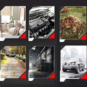 Soffiatore senza fili con motore senza spazzole, velocità regolabile, 1500W e batteria da 1200mAh.