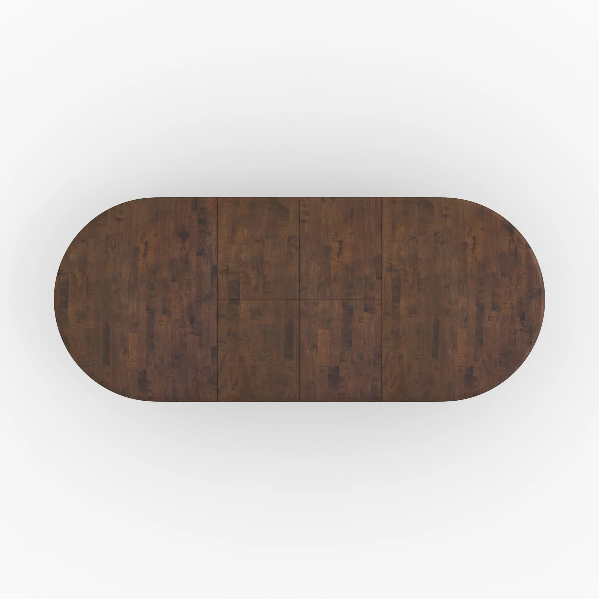 Table extensible en bois d'hévéa massif foncé 6 à 10 personnes - Oli