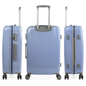 Juego De Maletas Pc Itaca Base Azul Azul Arcoiris