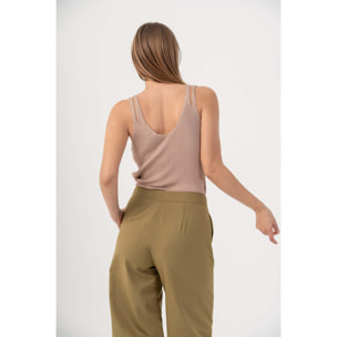 Kocca - Top in maglia lurex Donna, Fantasia, Scollo ampio