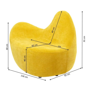 Fauteuil Glow Wave jaune Kare Design