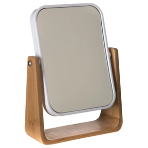 Miroir 16x22cm bambou "Naturéo" blanc