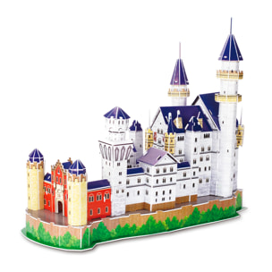 Puzzle 3D del Castello di Neuschwanstein in Germania. Ha 98 pezzi che puoi assemblare senza bisogno di attrezzi o colla. Raccomandato per bambini oltre i 3 anni.