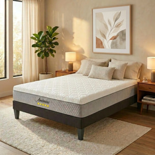 Matelas Amboise, Soutien Ferme, 24 cm, Mémoire de Forme & Mousse Haute Densité, Fabrication Française, Déhoussable