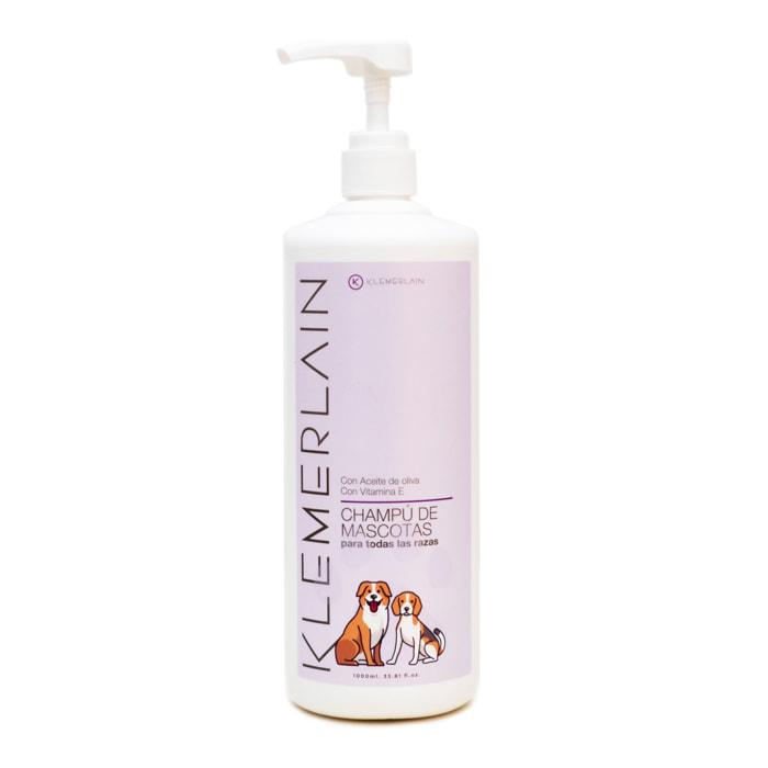 Klemerlain champú bifásico para mascotas. Todas las razas - 1000 ml