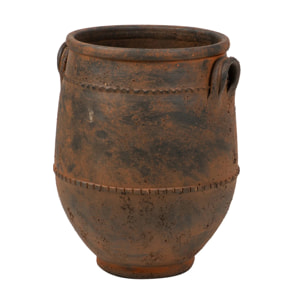 Florero Ceramica Marron 40x40x50 Cm