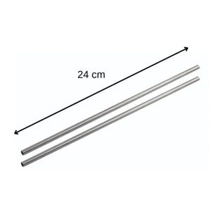 Lot de 4 pailles en inox avec goupillon 24 cm Fackelmann Bar Concept