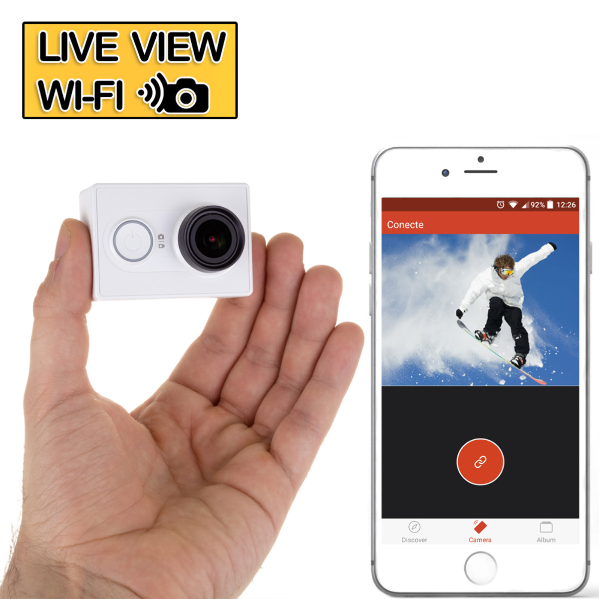 DAM XIAOMI WIFI TELECAMERA SPORTIVA 6x2x4 Cm. Colore bianco