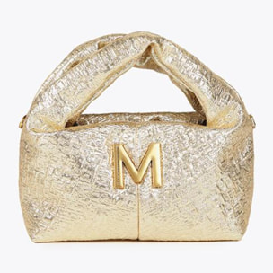 Borsa piccola in tessuto oro, ideale per eventi