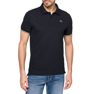 Polo Hot Buttered Lizard con rayas negro