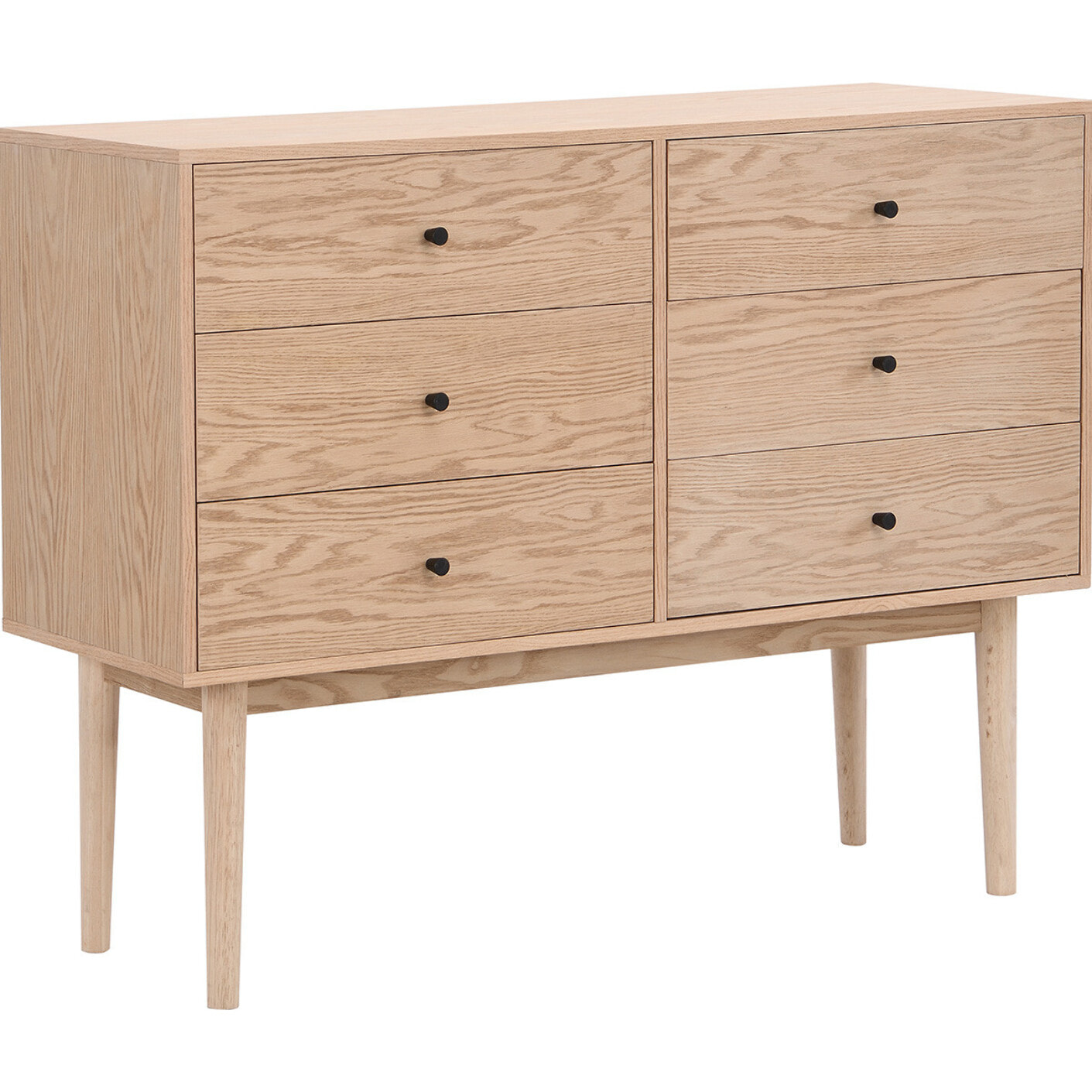 Commode 6 tiroirs en bois - LISA