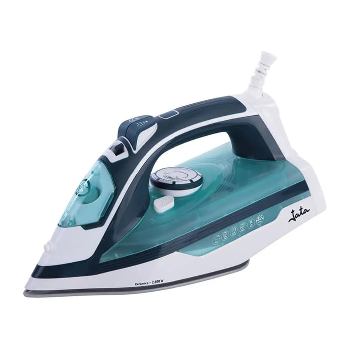 Plancha de vapor JATA PL598C con suela cerámica. Autolimpieza. Antical. 2600 W