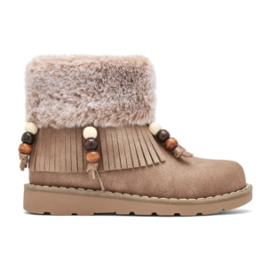 Botines De Niña Con Flecos Y Pelo