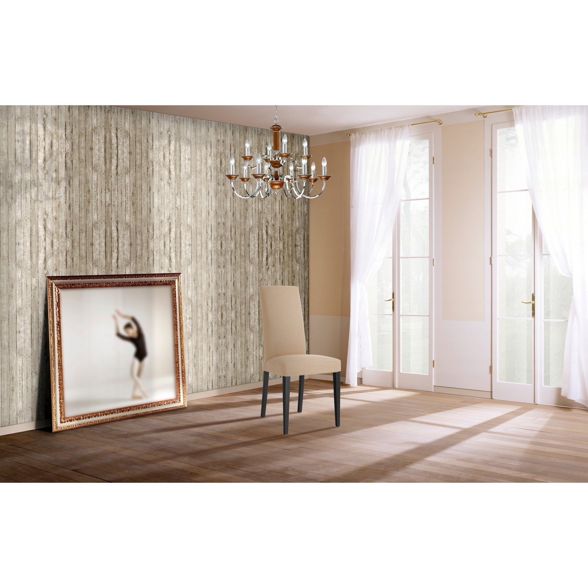 Tomasucci Ensemble de 2 chaises LELLA en tissu beige