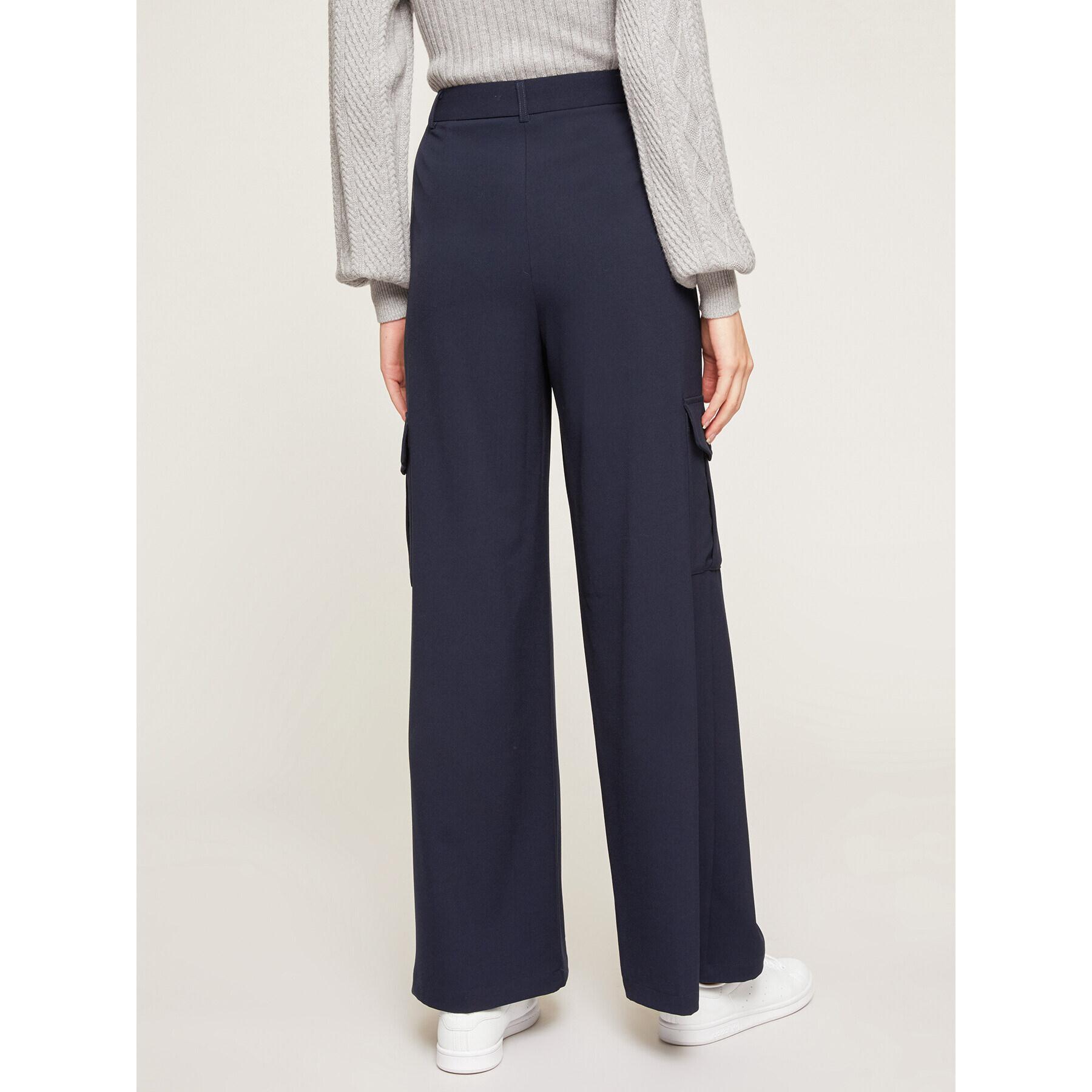 Motivi - Pantalón modelo palazzo tipo cargo - Azul