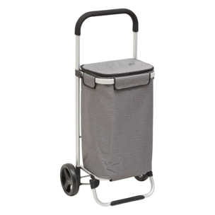 Chariot de courses isotherme gris