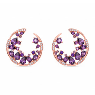 Pendientes Sabach acabado oro rosa 18k