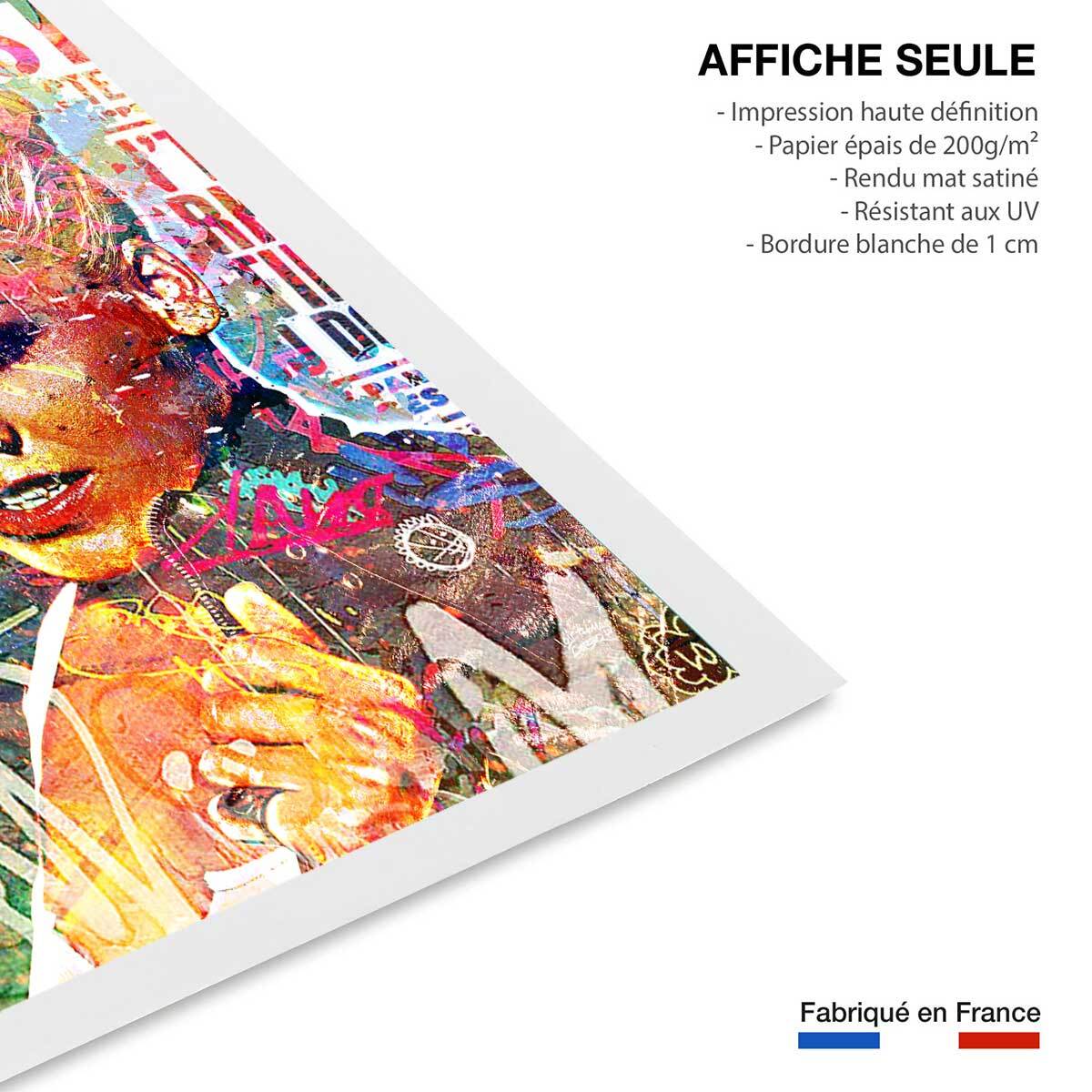 Affiche illustration graffiti pink Affiche seule