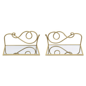 COMODINO MENSOLA COPPIA CHARME1921 DORATO