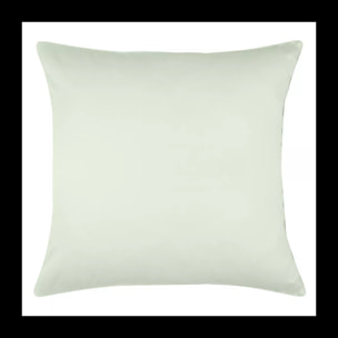 Taie d'oreiller satin de coton uni vert Ava uni vert d'eau
