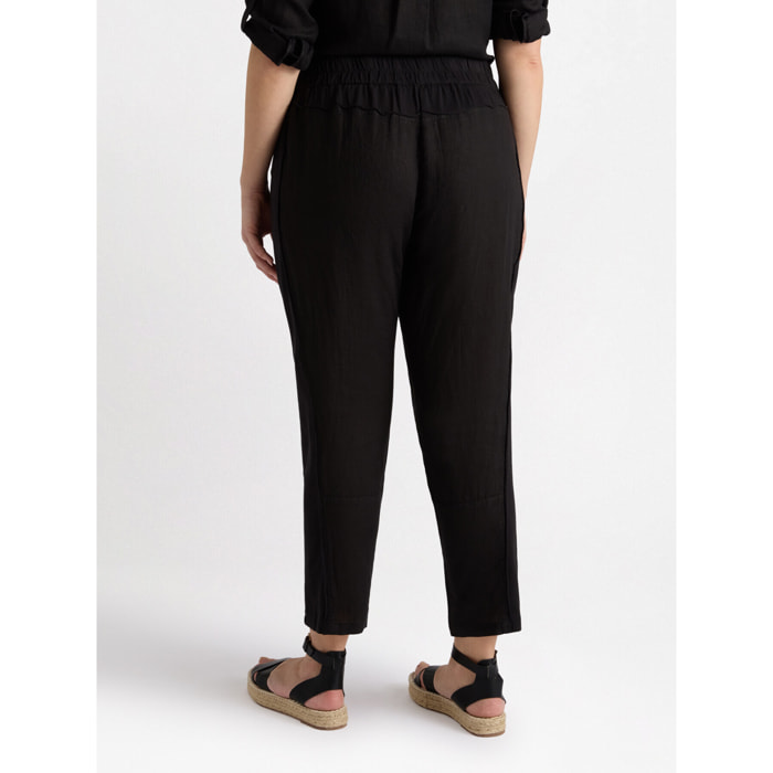 Fiorella Rubino - Pantalón recto de lino - Negro