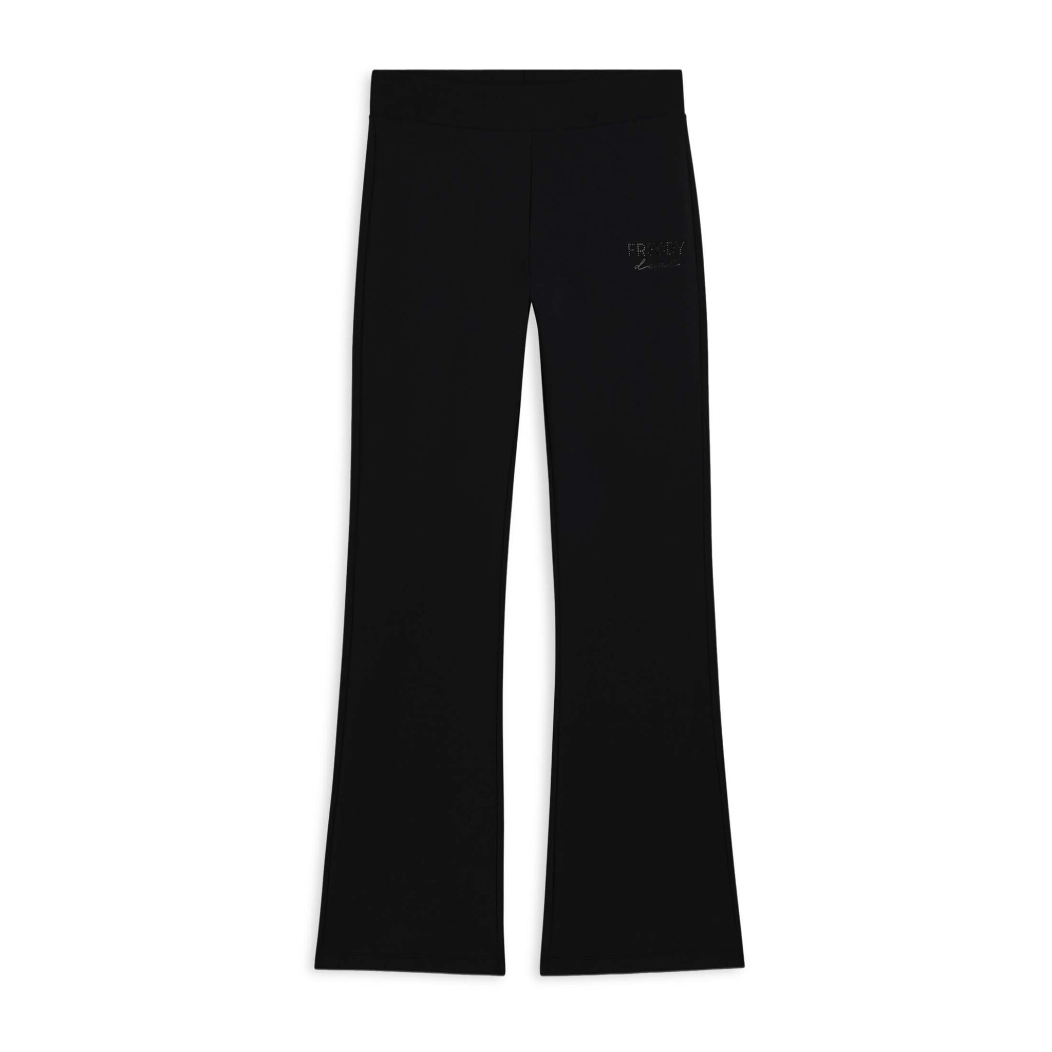 Pantaloni flare in felpa elasticizzata