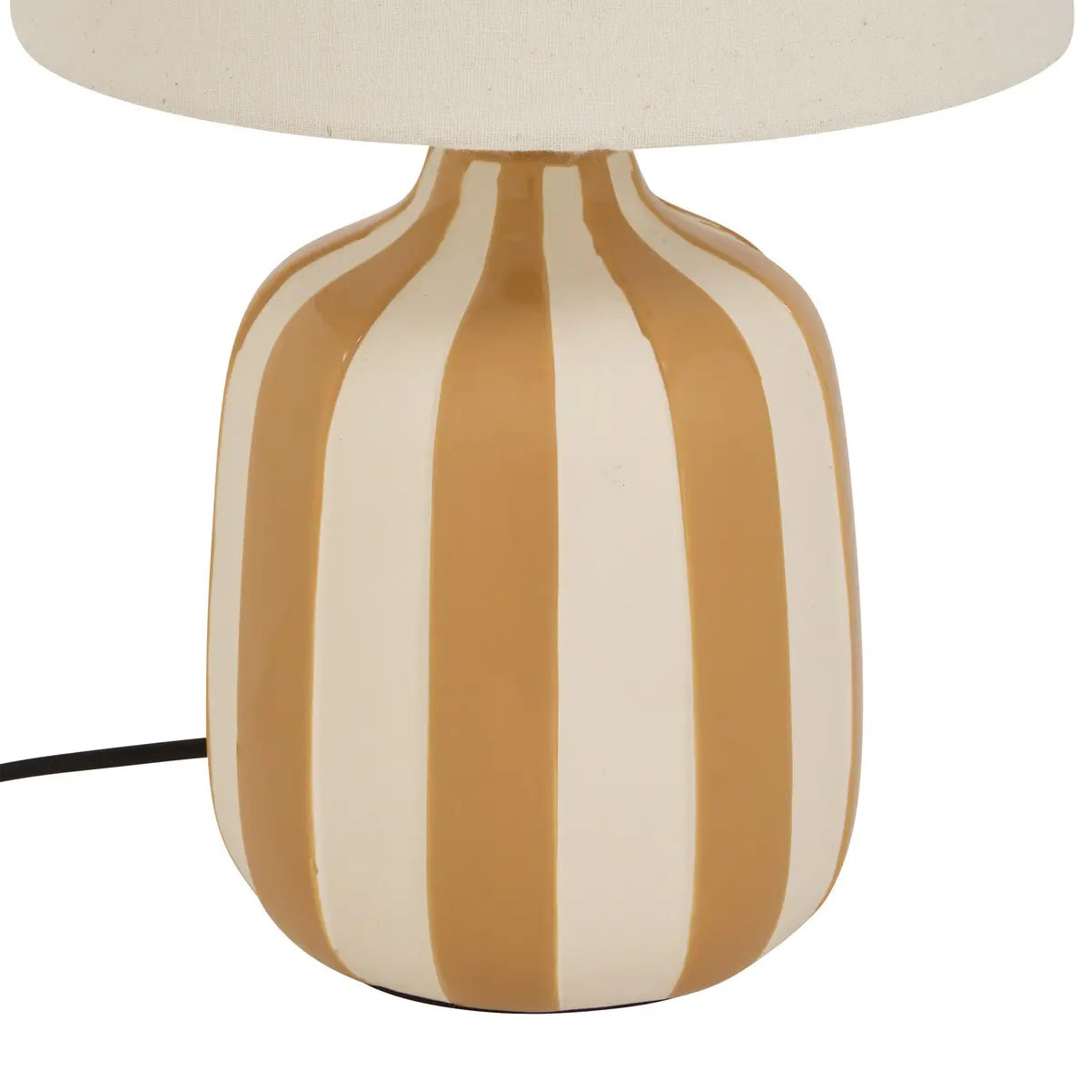 Lampe cylindrique Vilma H.41,5cm jaune rayé