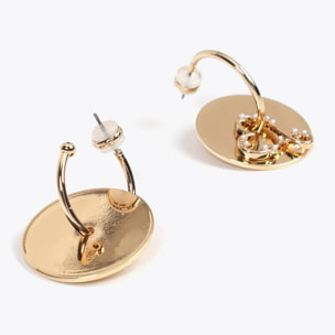 Orecchino a cerchio mobile con cuore infinito