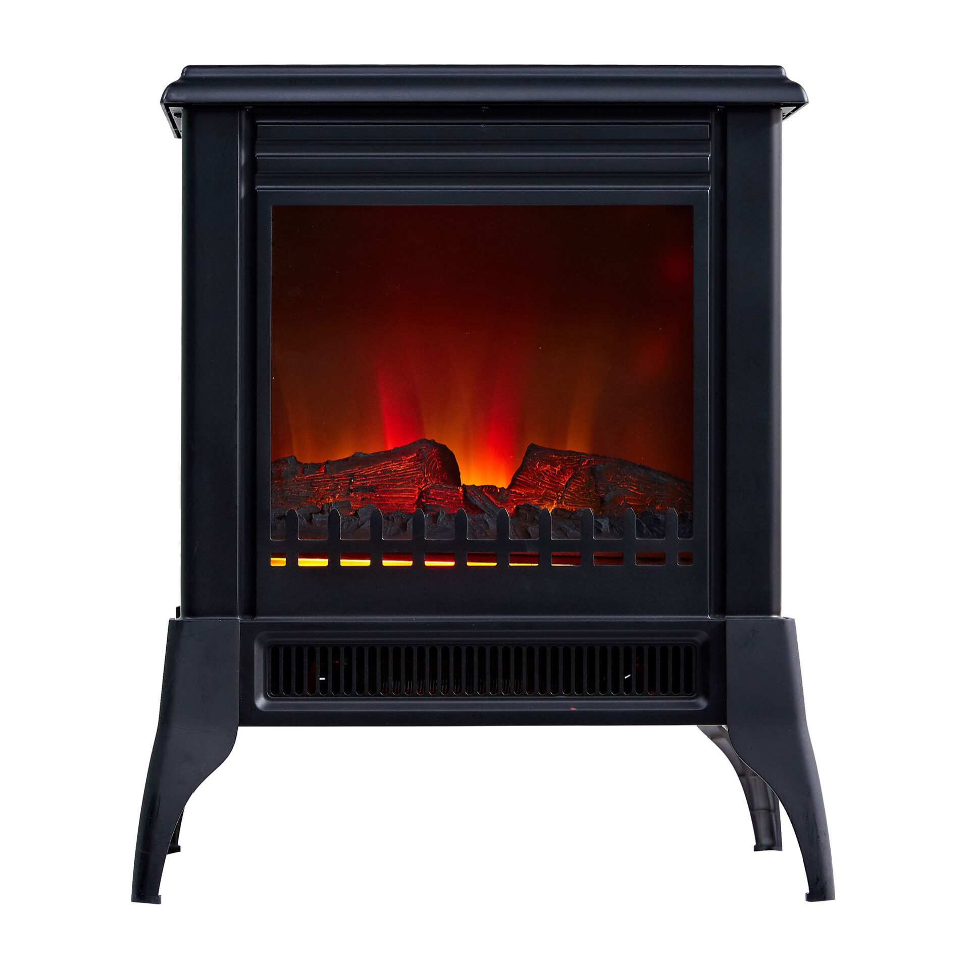 Chimenea eléctrica de suelo 2000W acero negro y patas CHE-150 PURLINE