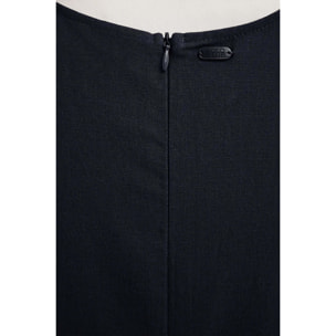 Vestido cotolino azul marino sin mangas con logo Polo Club