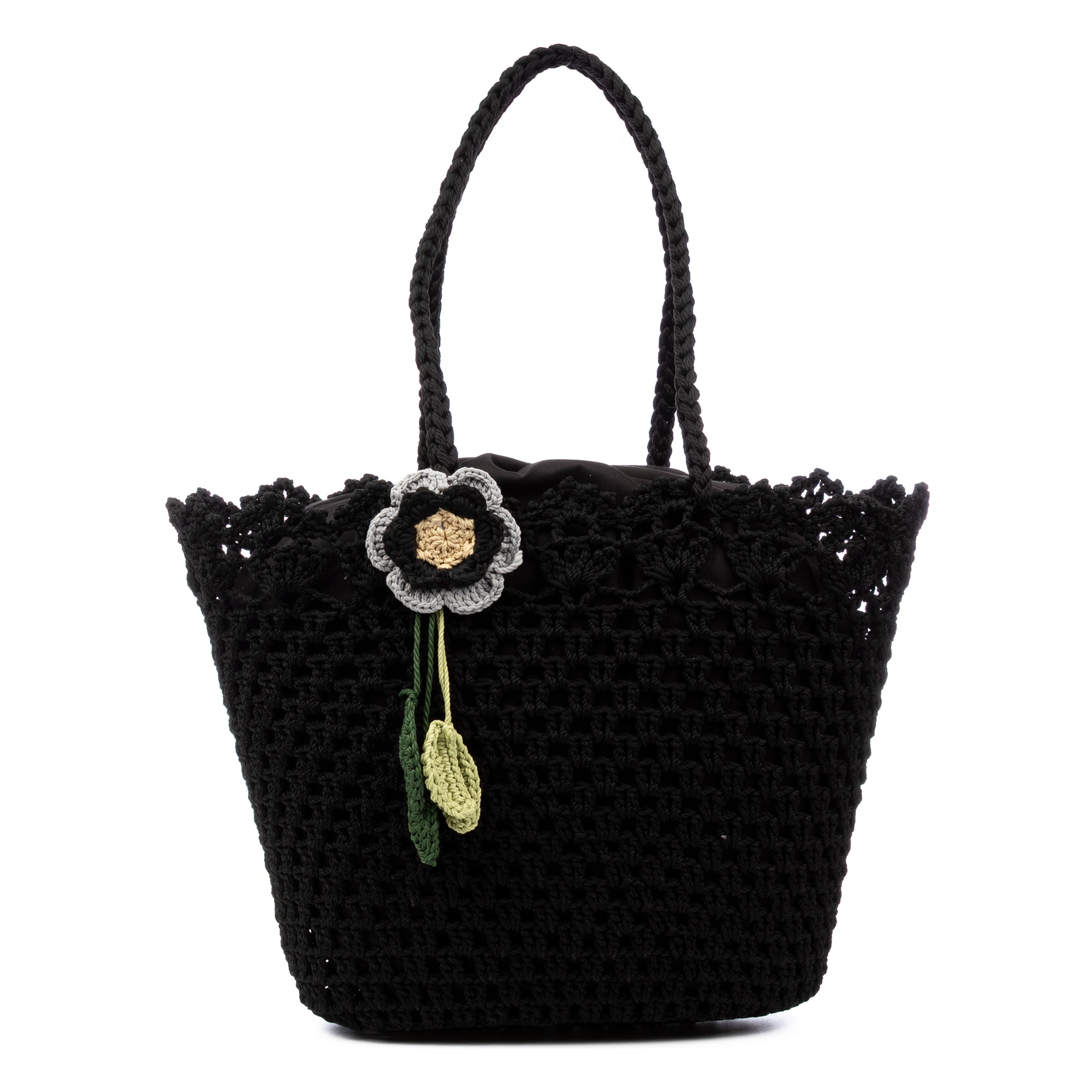 Zeccone bolso de hombro mujer. Fabricado en algodón, con borla decorativa.