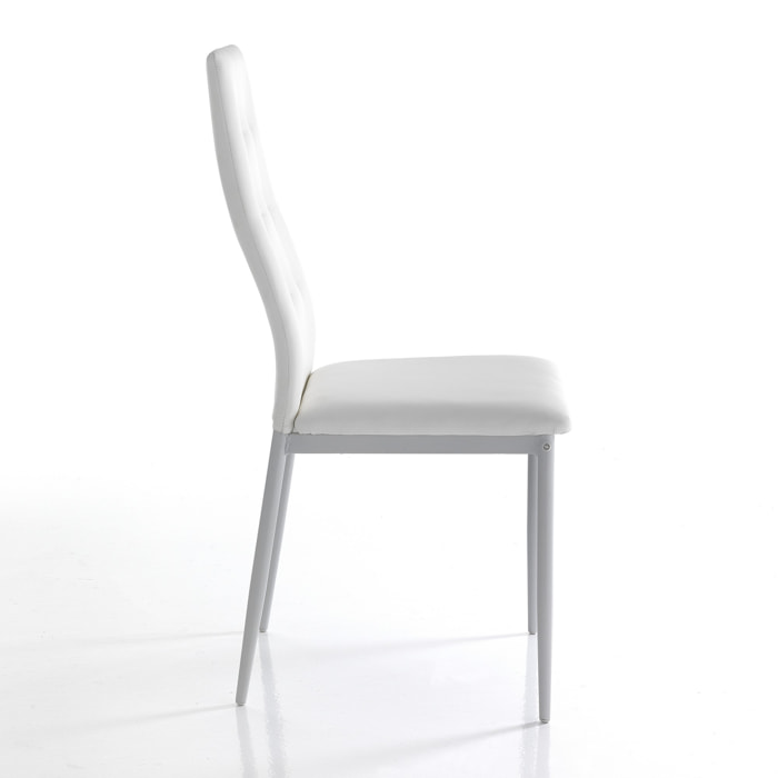 Tomasucci Lot de 4 Chaises NINA BLANCHE