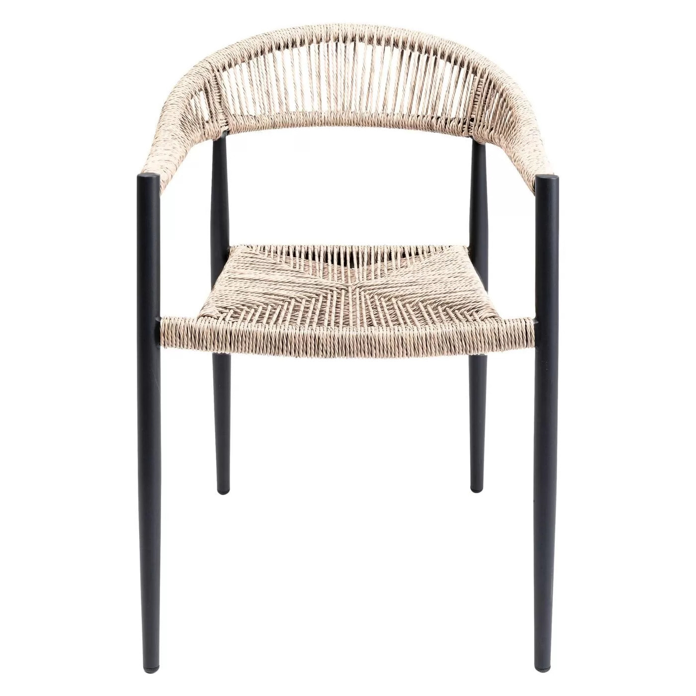 Chaise de jardin avec accoudoirs Palma crème Kare Design