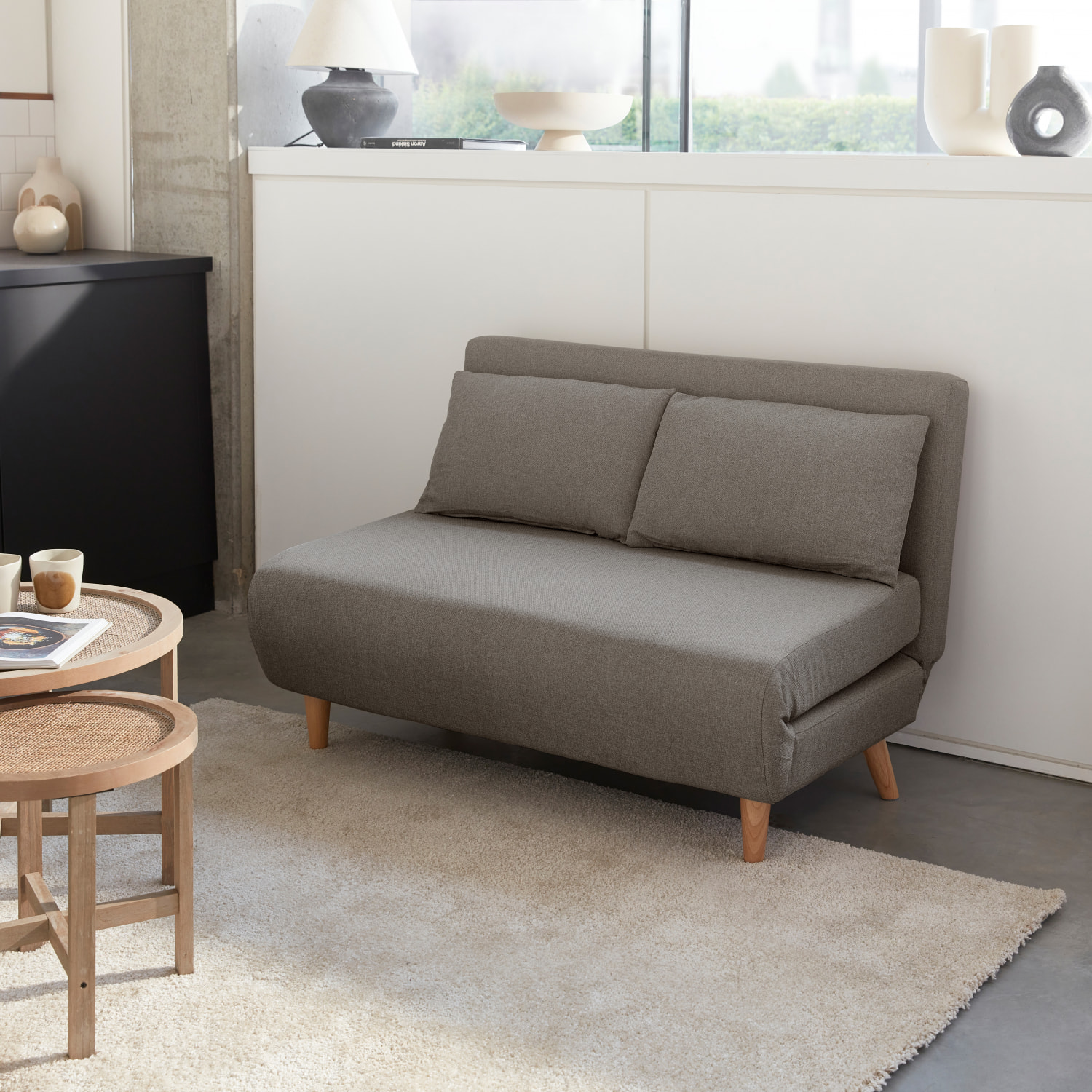 Canapé convertible 2 places tissu GUESTA