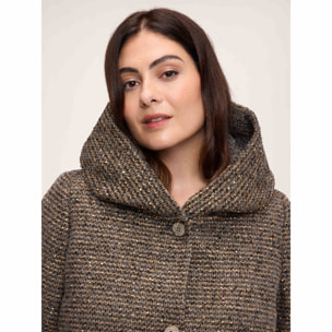 Fiorella Rubino - Giacca misto lana con filo lurex - Marrone