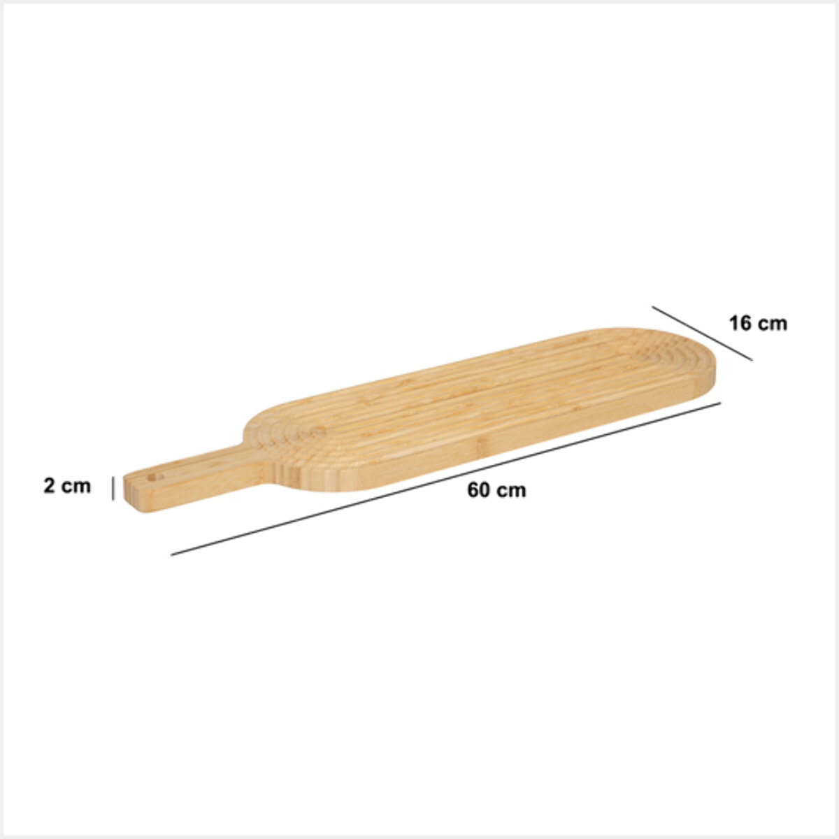 Planche à découper avec rainures en bambou 60x16cm