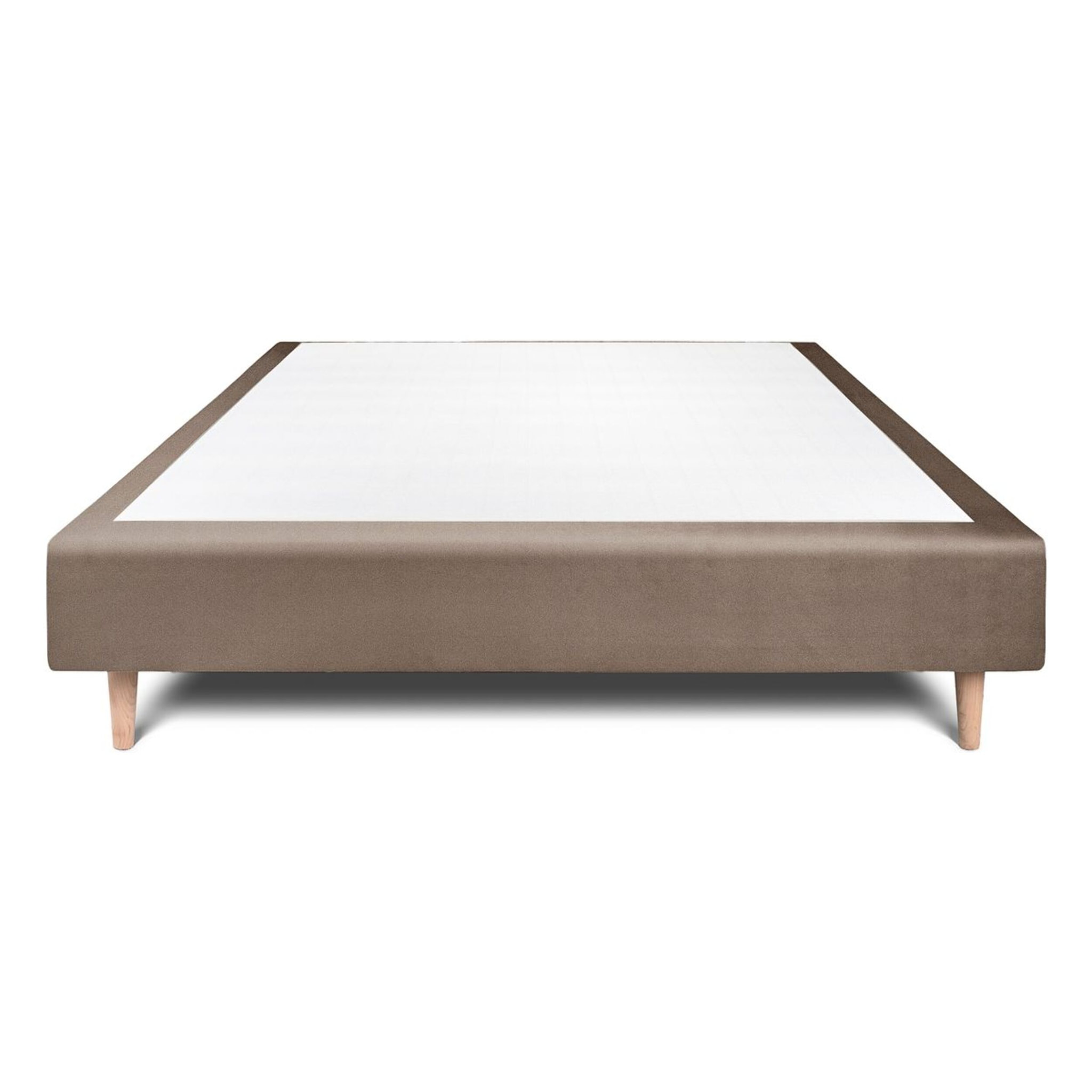 Sommier Tapissier Velours Ep20 - pieds bois