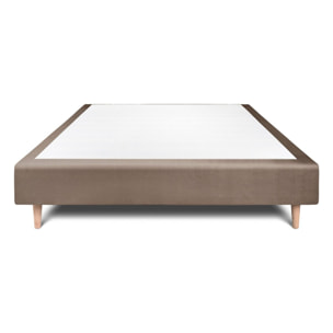 Sommier Tapissier Velours Ep20 - pieds bois