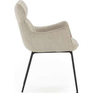 Lot de 2 fauteuils de table en tissu - ICONIC