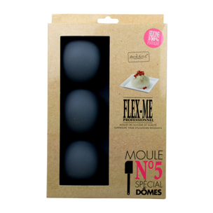 Plaque moule pour 6 grands dômes en silicone