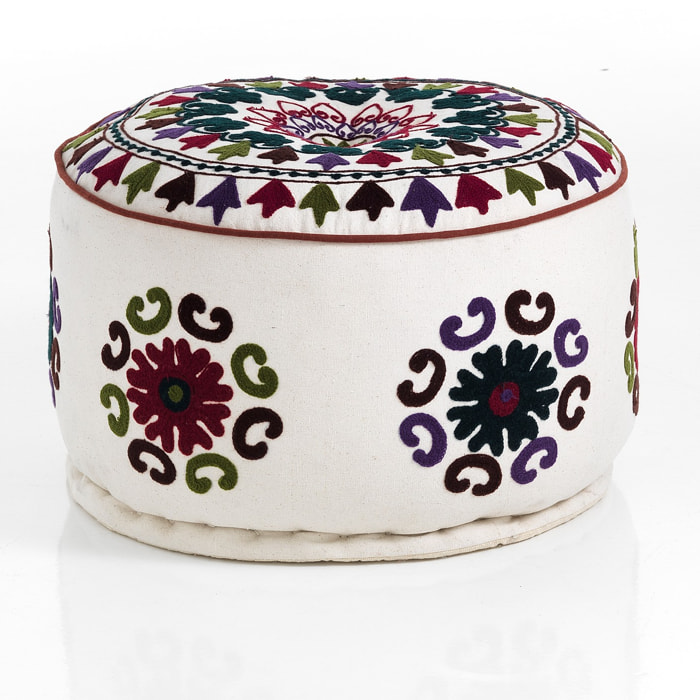 Tomasucci Pouf rond YARA BLANC