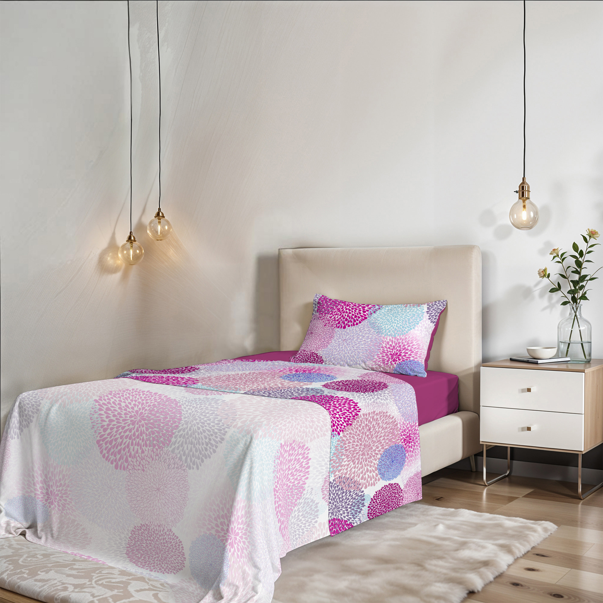 COMPLETO LETTO FANTASY PIAZZA E MEZZA - 100% MICROFIBRA