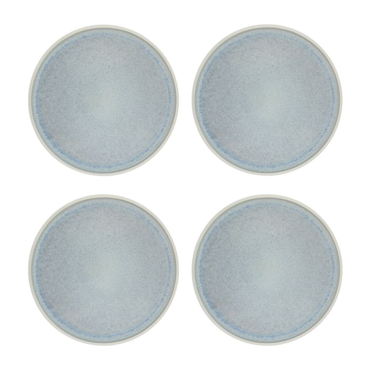 Lot de 4 grandes assiettes, BOREA