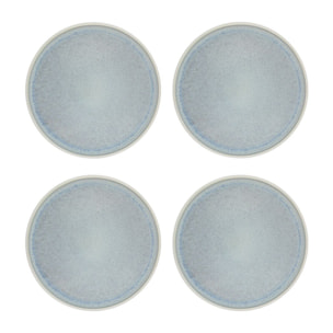Lot de 4 grandes assiettes, BOREA