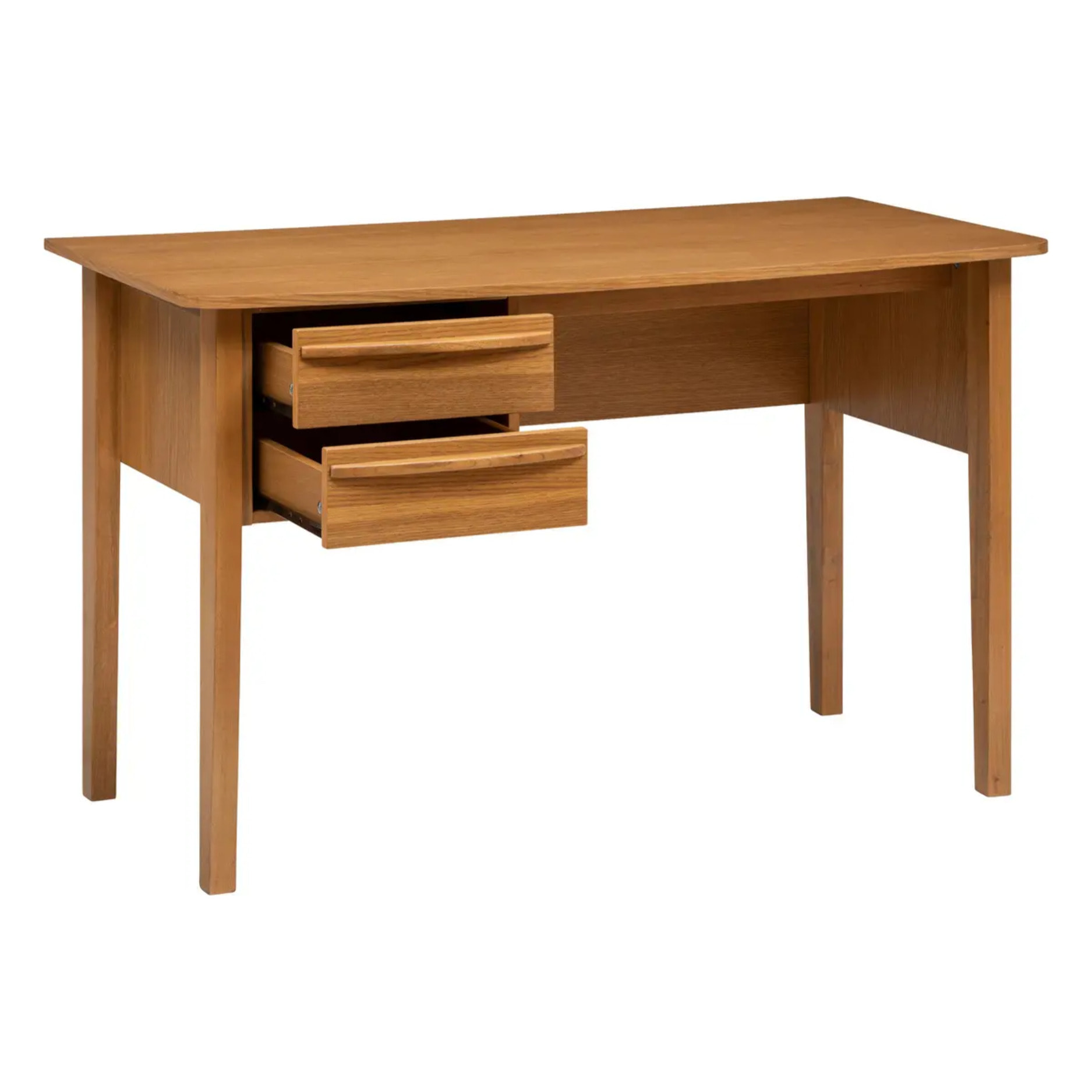 Bureau 2 tiroirs "Oliver" en placage chêne L125cm