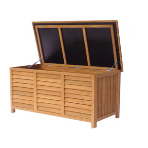 Coffre de jardin en bois "Macao" - 130 x 64 x 60 cm - Marron