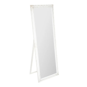 Miroir sur pied - bois - blanc 62x172 cm