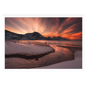 Affiche paysage Golden sunset Affiche seule